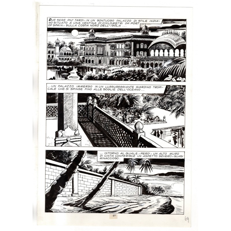 Mister No - Gli Spietati - p.69 - F.lli Di Vitto - Tavola Originale  - 1987