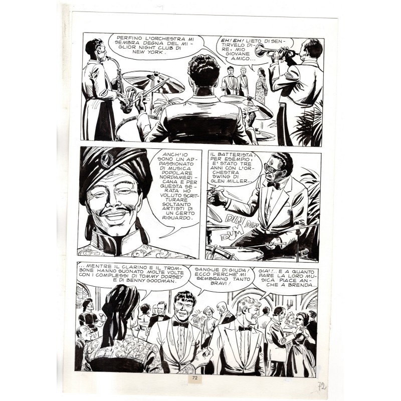 Mister No - Gli Spietati - p.72 - F.lli Di Vitto - Tavola Originale  - 1987