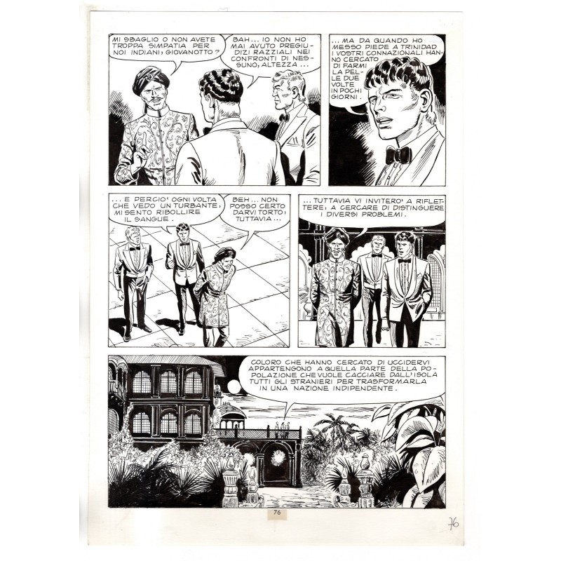 Mister No - Gli Spietati - p.76 - F.lli Di Vitto - Tavola Originale  - 1987