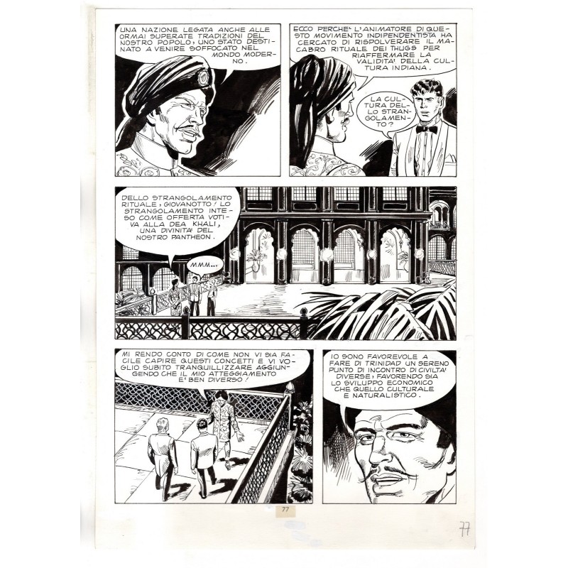 Mister No - Gli Spietati - p.77 - F.lli Di Vitto - Tavola Originale  - 1987