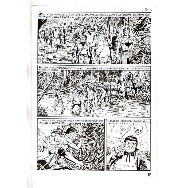 Zagor - La via dell'oro - p.38 - F.lli Di Vitto - Tavola Originale  - 2012