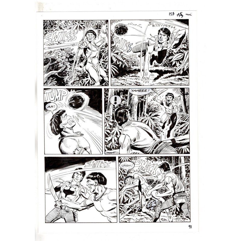Zagor - La via dell'oro - p.91 - F.lli Di Vitto - Tavola Originale  - 2012