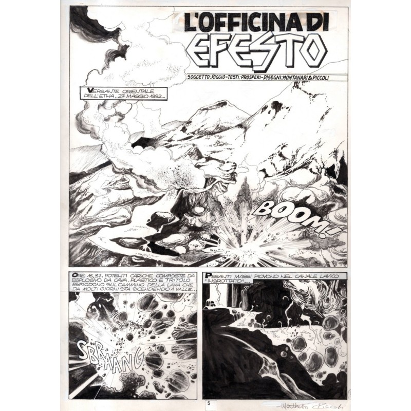 Martin Mystere - Efesto - p.tit - Montanari/Piccoli - Tavola Originale  - 1995