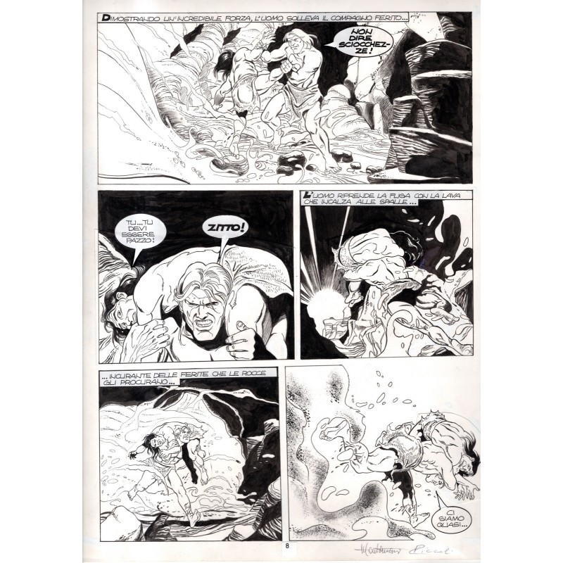 Martin Mystere - Efesto - p.8 - Montanari/Piccoli - Tavola Originale  - 1995