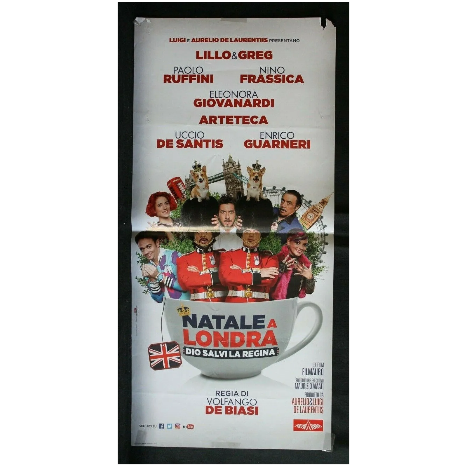 NATALE A LONDRA - De Biasi - Lillo, Greg, Ruffini - LOCANDINA ORIGINALE 2016