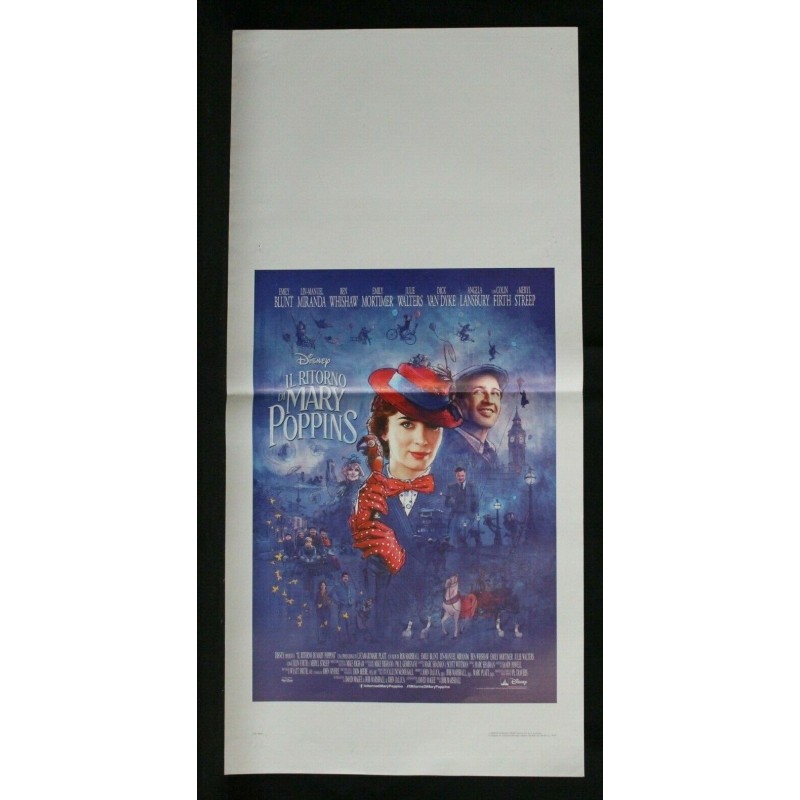 IL RITORNO DI MARY POPPINS - Marshall - Blunt, Davies - LOCANDINA ORIGINALE 2018