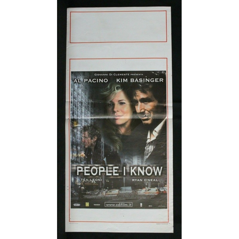PEOPLE I KNOW - Algrant - Al Pacino, Basinger - LOCANDINA ORIGINALE 2002