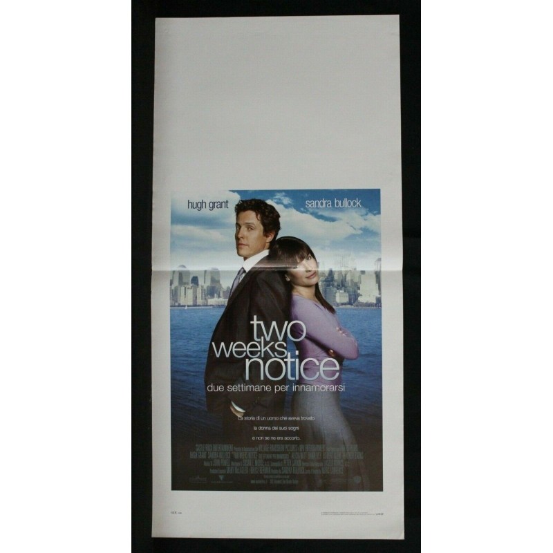 TWO WEEKS NOTICE - Lawrence - Bullock, Grant- LOCANDINA ORIGINALE 2002