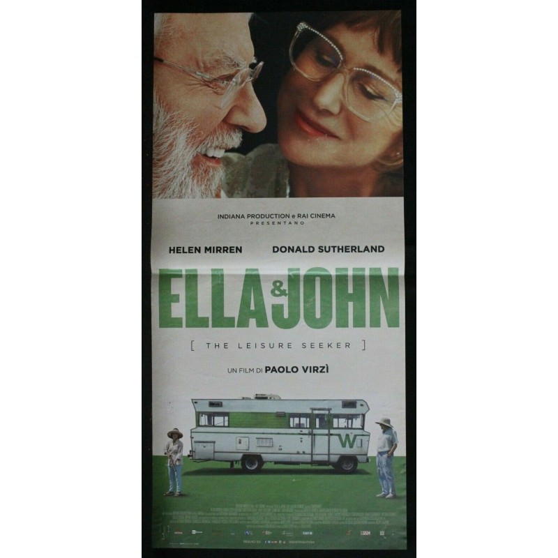 ELLA & JOHN - Virzì - Mirren, Sutherland - LOCANDINA ORIGINALE 2017
