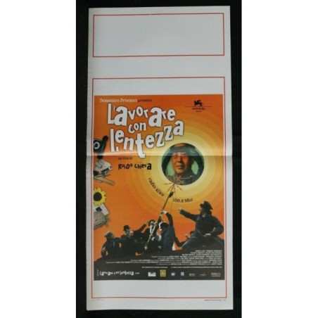 LAVORARE CON LENTEZZA - Chiesa - Pandolfi, Mastandrea - LOCANDINA ORIGINALE 2004