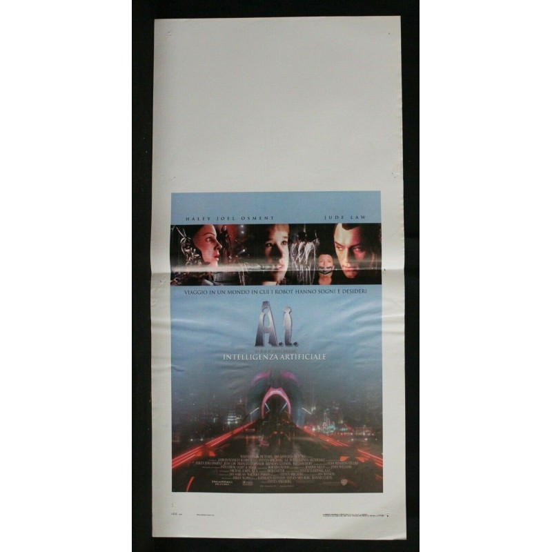 A.I. - Spielberg - Osment, Law - LOCANDINA ORIGINALE 2001