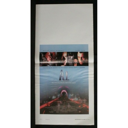 A.I. - Spielberg - Osment, Law - LOCANDINA ORIGINALE 2001
