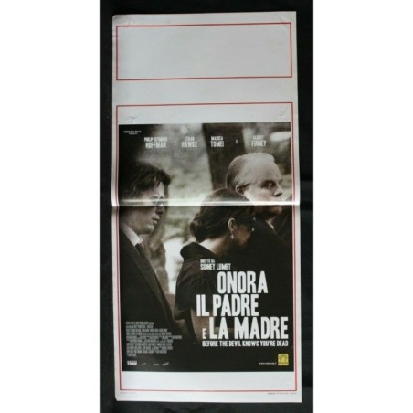 ONORA IL PADRE E LA MADRE - Lumet - Hawke, Hoffman - LOCANDINA ORIGINALE 2007