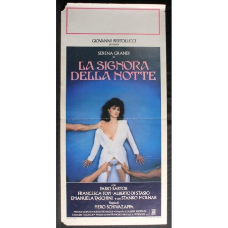 LA SIGNORA DELLA NOTTE - Schivazappa - Sartor, Grandi - LOCANDINA ORIGINALE 1986