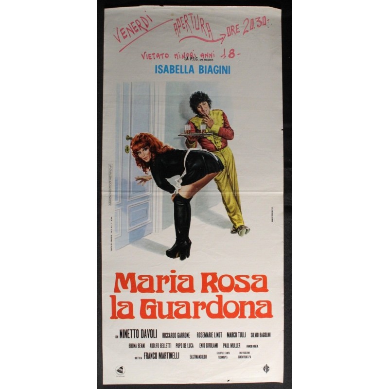 MARIA ROSA LA GUARDONA - Girolami - Davoli, Biagini - LOCANDINA ORIGINALE 1973