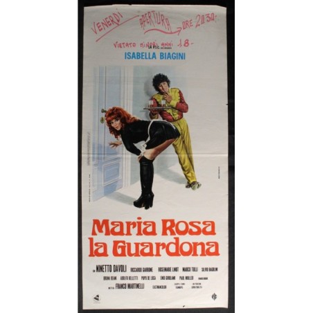 MARIA ROSA LA GUARDONA - Girolami - Davoli, Biagini - LOCANDINA ORIGINALE 1973