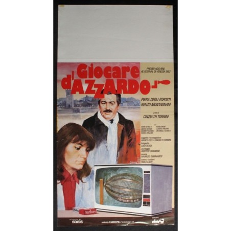 GIOCARE D'AZZARDO - Barzini - Cederna, Ghini - LOCANDINA ORIGINALE 1982