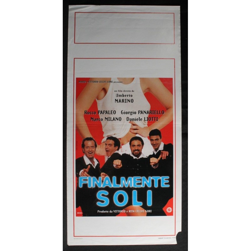 FINALMENTE SOLI - Marino - Papaleo, Panariello - LOCANDINA ORIGINALE 1997