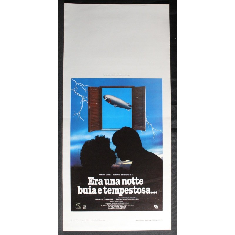 ERA UNA NOTTE BUIA E TEMPESTOSA - Benvenuti - Cenci - LOCANDINA ORIGINALE 1985