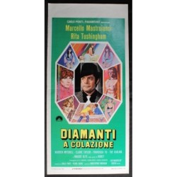 DIAMANTI A COLAZIONE - Morahan - Mastroianni, Tushing - LOCANDINA ORIGINALE 1968
