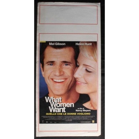 WHAT WOMEN WANT - Meyers - Hunt, Gibson - LOCANDINA ORIGINALE 2000