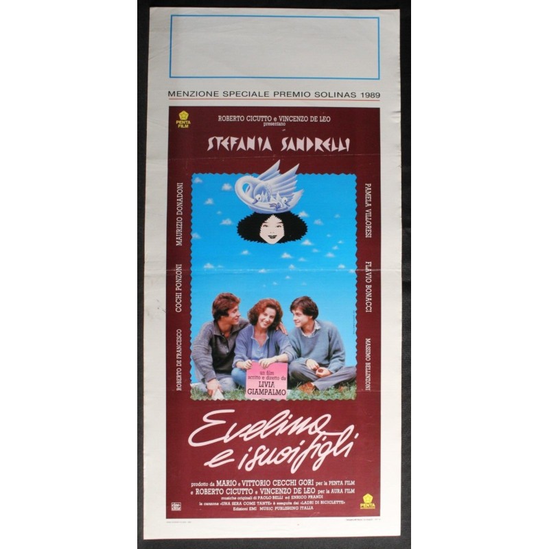 EVELINA E I SUOI FIGLI - Giampalmo - Donadoni, Sandrelli - LOCANDINA ORIG 1990