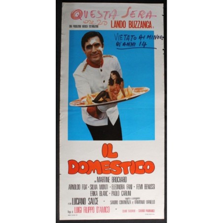 IL DOMESTICO - D'Amico - Buzzanca, Brochard - LOCANDINA ORIGINALE 1974