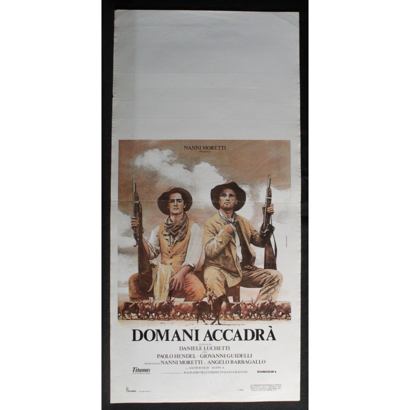 DOMANI ACCADRA - Luchetti - Guidelli, Hendel - LOCANDINA ORIGINALE 1988