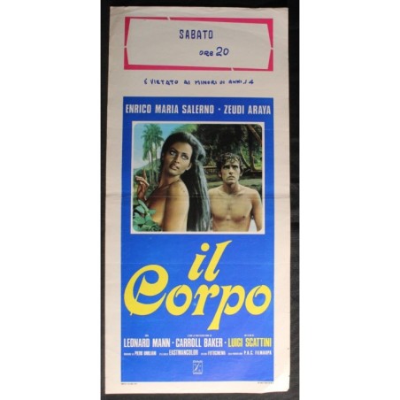 IL CORPO - Scattini - Araya, Salerno - LOCANDINA ORIGINALE 1974