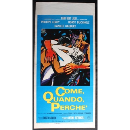 COME QUANDO PERCHE - Pietrangeli - Leroy, Buchholz - LOCANDINA ORIGINALE 1969