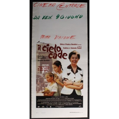 IL CIELO CADE - Frazzi - Krabbé, Rossellini - LOCANDINA ORIGINALE 2000