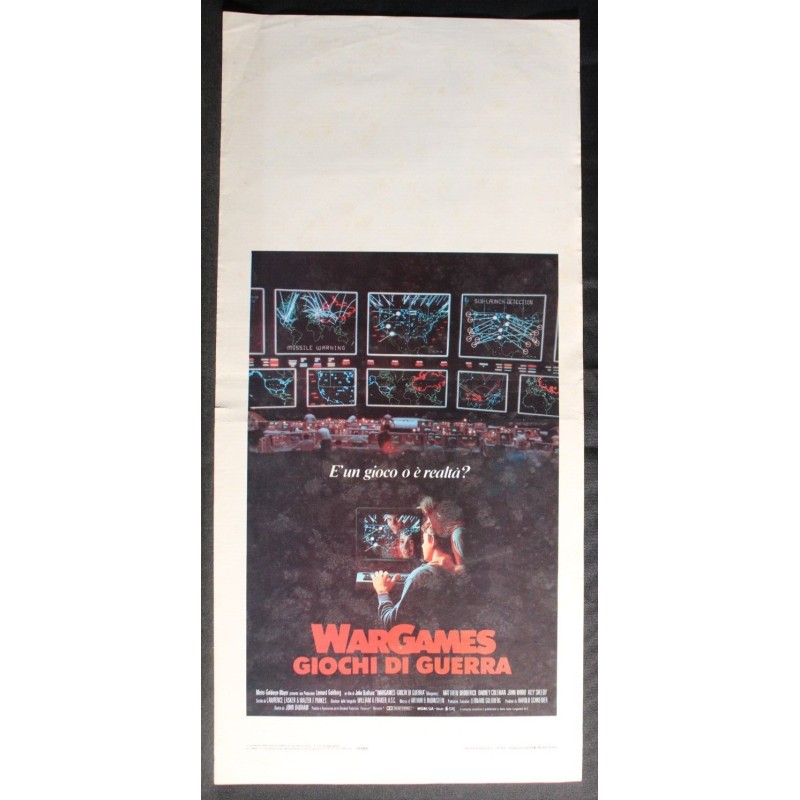 WARGAMES GIOCHI DI GUERRA - Badham - Coleman, Broderick-LOCANDINA ORIGINALE 1983