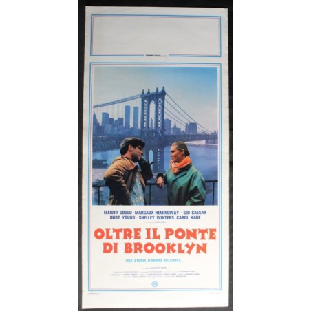 OLTRE IL PONTE DI BROOKLYN - Golan - Hemingway, Gould - LOCANDINA ORIGINALE 1984