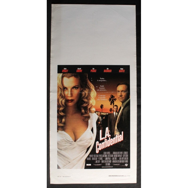 LA CONFIDENTIAL - Hanson - Spacey, Crowe - LOCANDINA ORIGINALE 1997