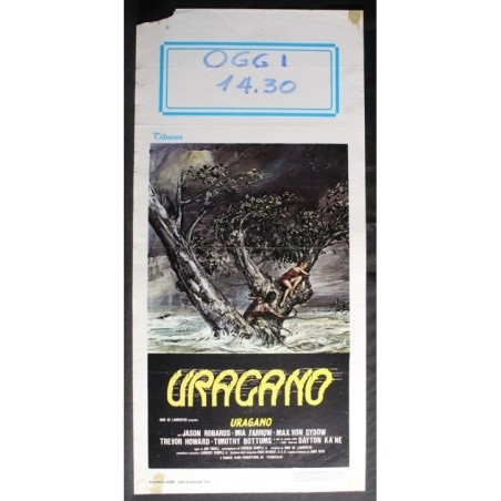 URAGANO - Troell - Robards, Farrow - LOCANDINA ORIGINALE 1979