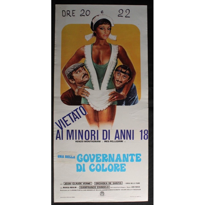 UNA BELLA GOVERNANTE DI COLORE - Russo - Montagnani, Merlini-LOCANDINA ORIG 1976