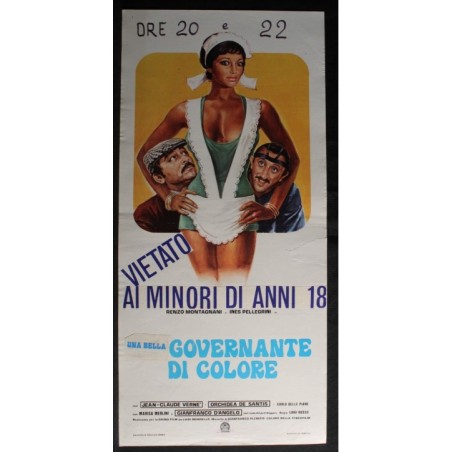UNA BELLA GOVERNANTE DI COLORE - Russo - Montagnani, Merlini-LOCANDINA ORIG 1976