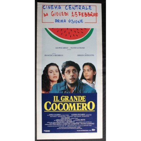 IL GRANDE COCOMERO - Archibu - Castellitto, Fugardi - LOCANDINA ORIGINALE 1993
