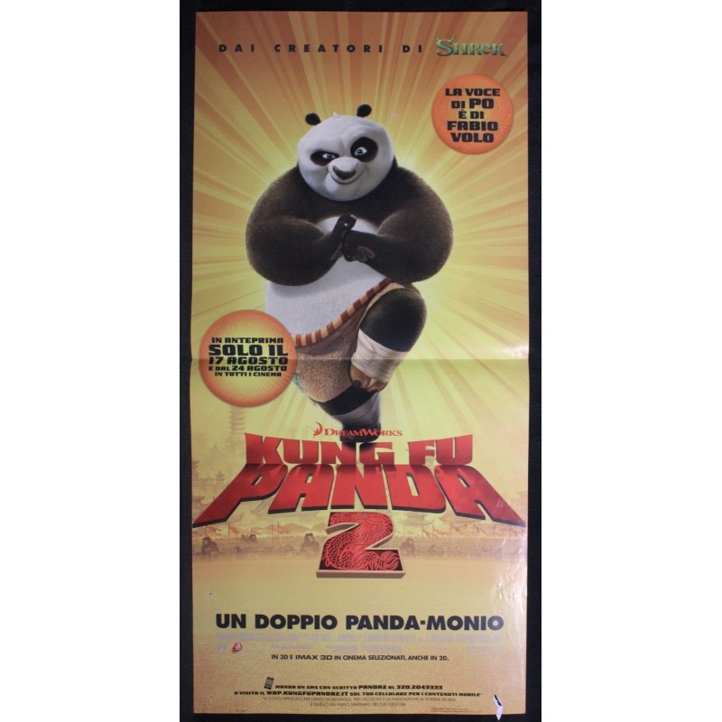 KUNG FU PANDA 2 - Nelson - Black, Hoffman - LOCANDINA ORIGINALE 2011