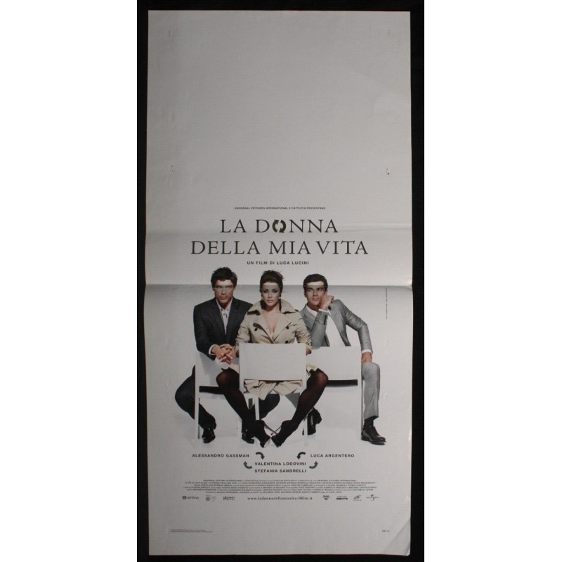 LA DONNA DELLA MIA VITA - Lucini - Argentero, Gassmann -LOCANDINA ORIGINALE 2010