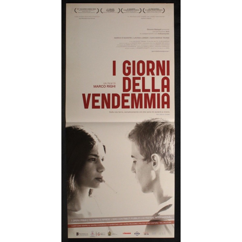 I GIORNI DELLA VENDEMMIA - Righi - Longhi, D'Agostin - LOCANDINA ORIGINALE 2010