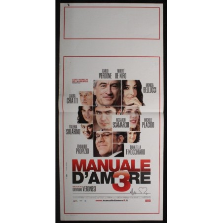 MANUALE D'AMORE 3 - Veronesi - De Niro, Verdone - LOCANDINA ORIGINALE 2011
