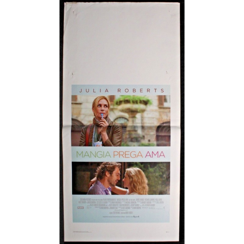 MANGIA PREGA AMA - Murphy - Bardem, Roberts - LOCANDINA ORIGINALE 2010