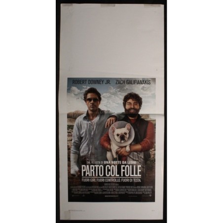 PARTO COL FOLLE - Phillips - Galifianakis, Downey Jr. - LOCANDINA ORIGINALE 2010