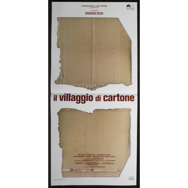 IL VILLAGGIO DI CARTONE - Olmi - Hauer, Lonsdale - LOCANDINA ORIGINALE 2011