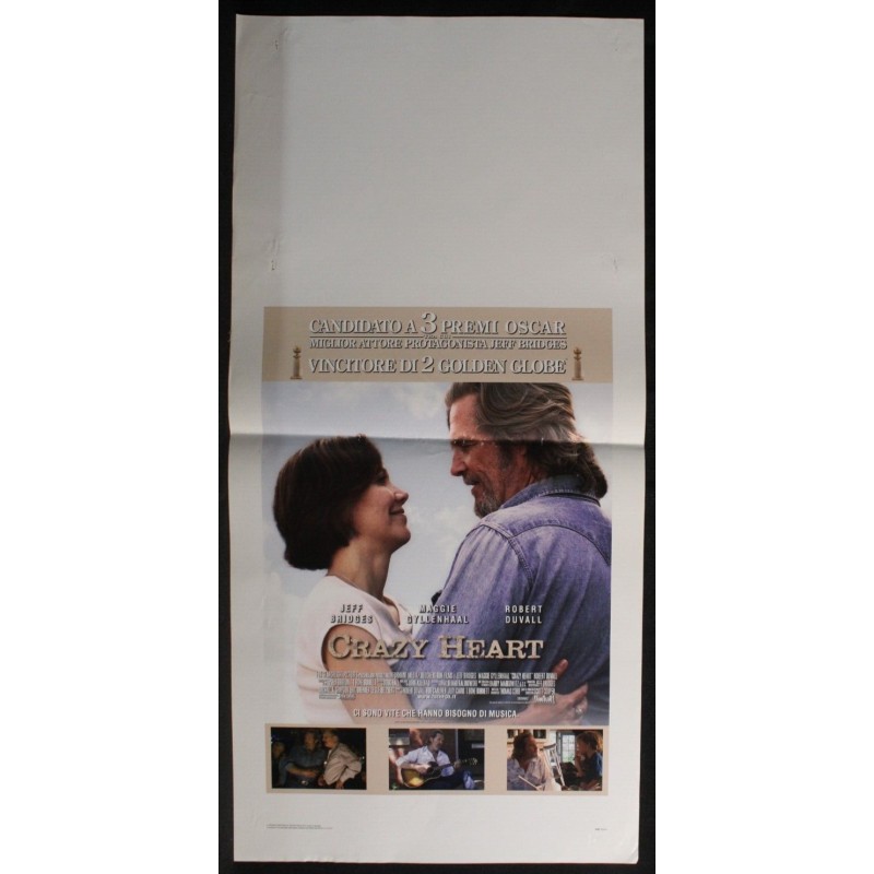 CRAZY HEART - Cooper - Gyllenhaal, Bridges - LOCANDINA ORIGINALE 2009