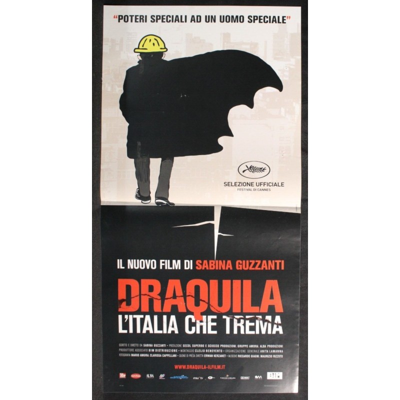 DRAQUILA L'ITALIA CHE TREMA - Guzzanti - Guzzanti - LOCANDINA ORIGINALE 2010