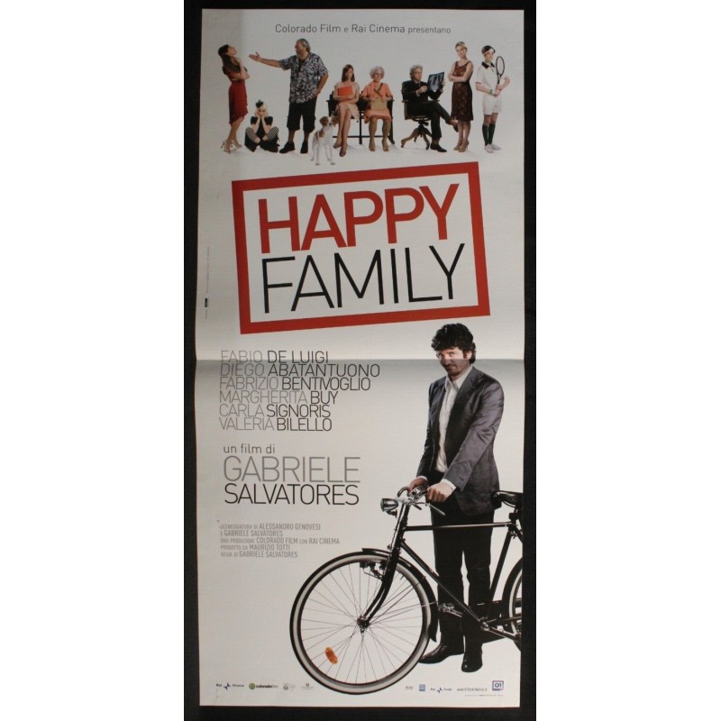 HAPPY FAMILY - Salvatores - Abatantuono, De Luigi - LOCANDINA ORIGINALE 2010