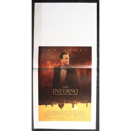 INFERNO - Howard - Jones, Hanks - LOCANDINA ORIGINALE 2016