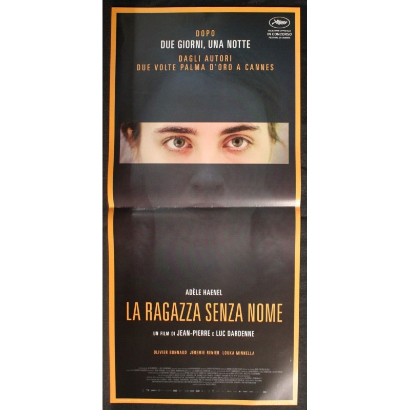 LA RAGAZZA SENZA NOME - Dardenne - Bonnaud, Haenel - LOCANDINA ORIGINALE 2016